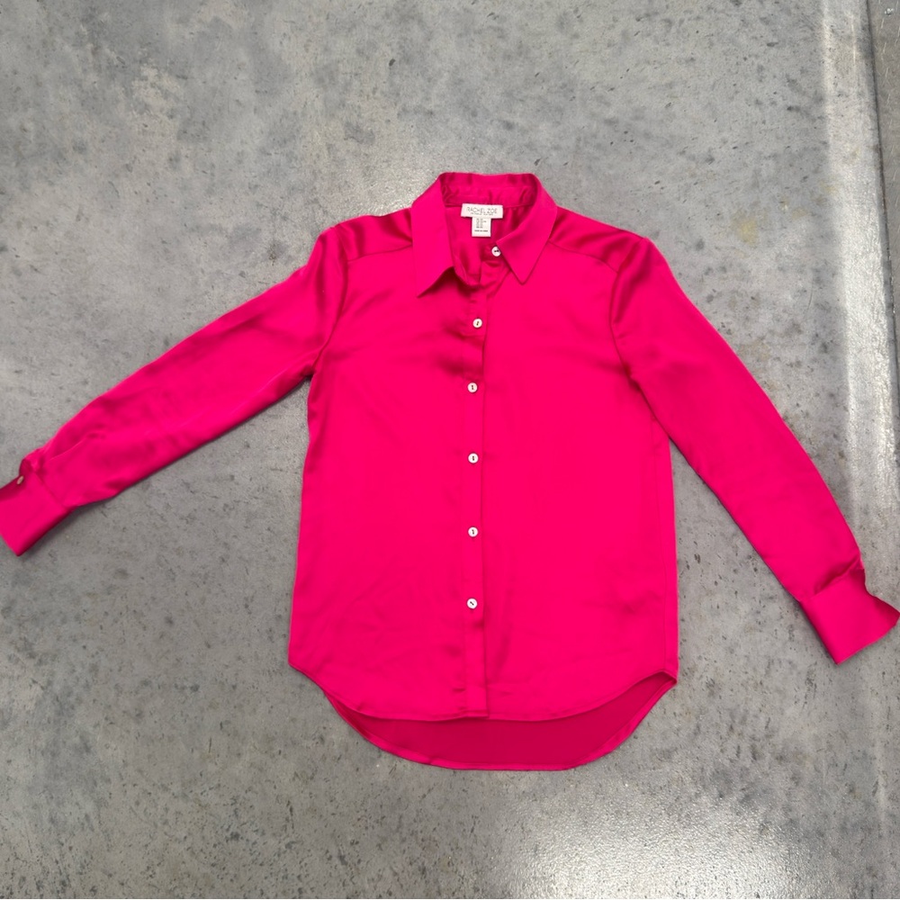 RACHEL ZOE | Vibrant Pink Button-Up Shirt